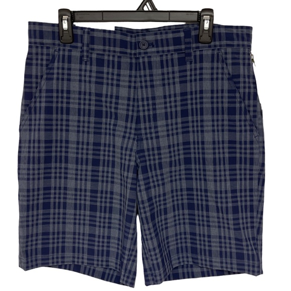 Rorie Whelan Golf Shorts Men’s 34 Blue Plaid - Picture 1 of 9